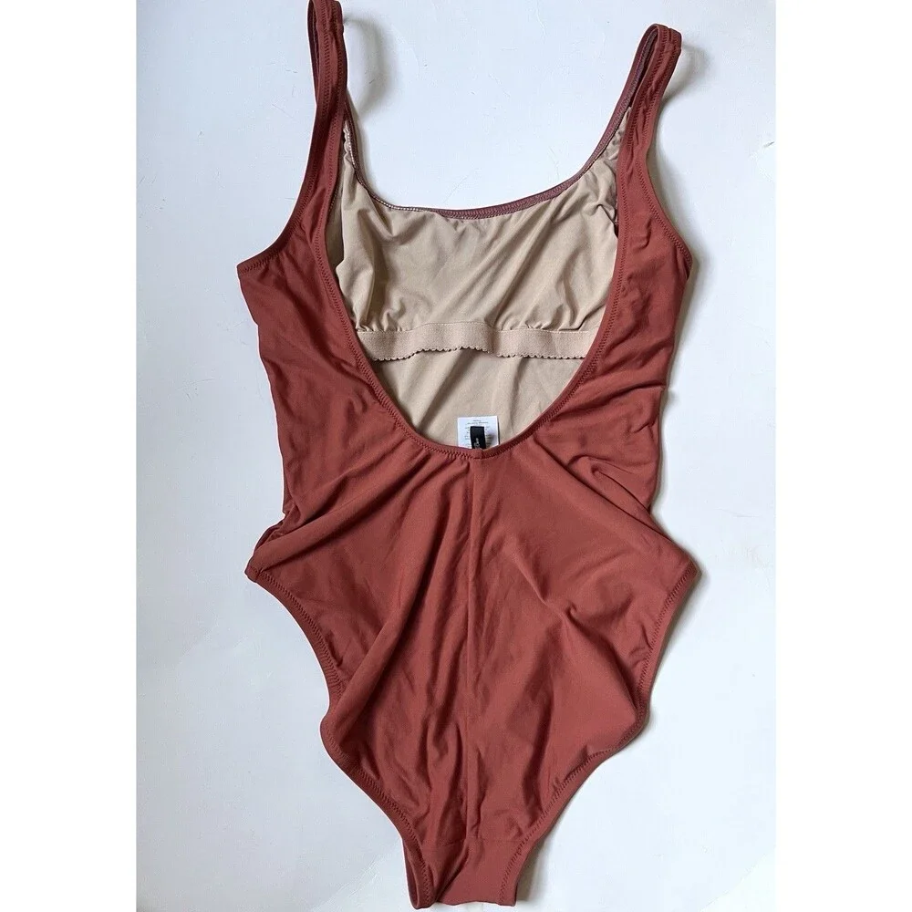 J.Crew One Piece Swimsuit Size 4 Rust Terracotta Scoop Neck